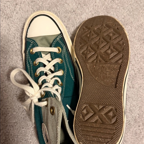 Converse Green and Gray High-Top Sneakers - Picture 3 of 3